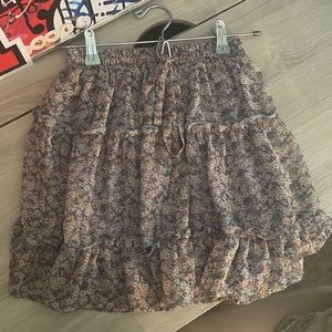 sienna sky floral mini skirt
